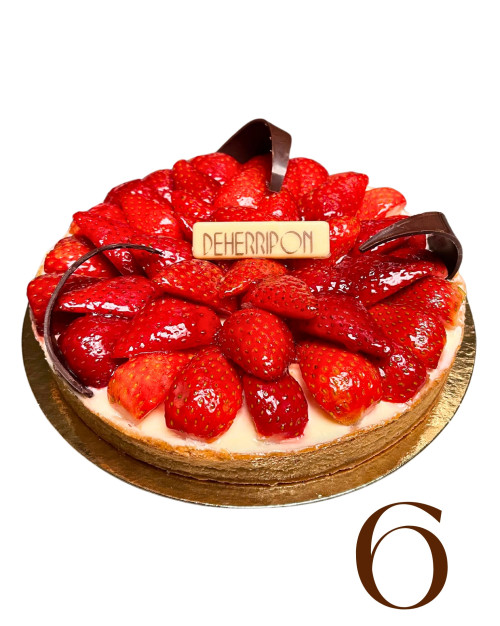 Tarte FRAISES  6 Parts