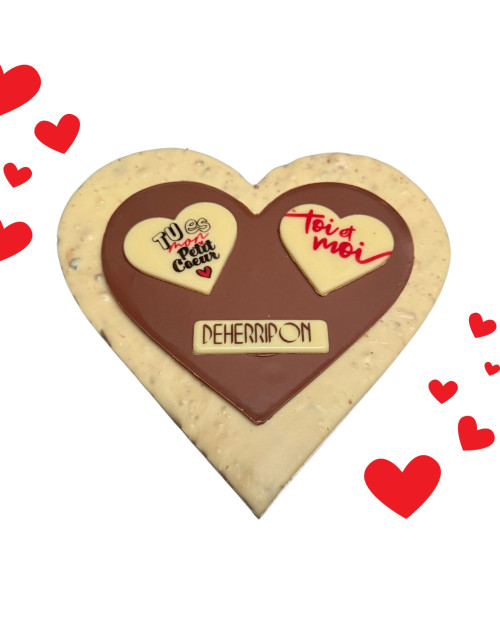 GRAND COEUR - CHOCOLAT BLANC PISTACHE NOISETTE 