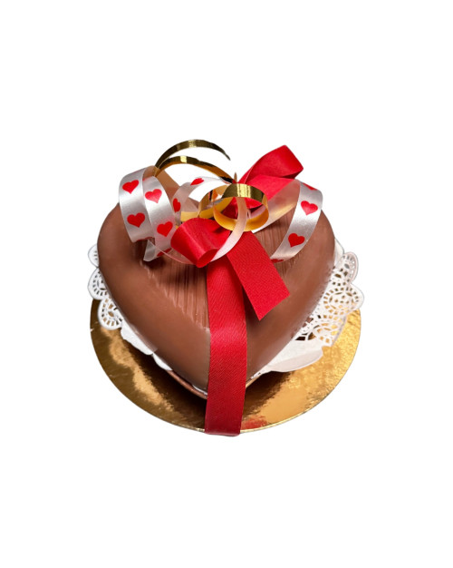 Coeur en Chocolat  chocolat garni de petits coeurs pralinés 