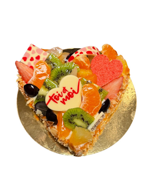 CŒUR GENOISE FRUITS - 8 PERS